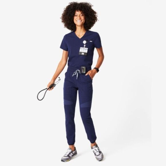 Figs Limited Edition Navy Venice Jogger Scrub Slim Pant Womens XXS - Picture 1 of 12